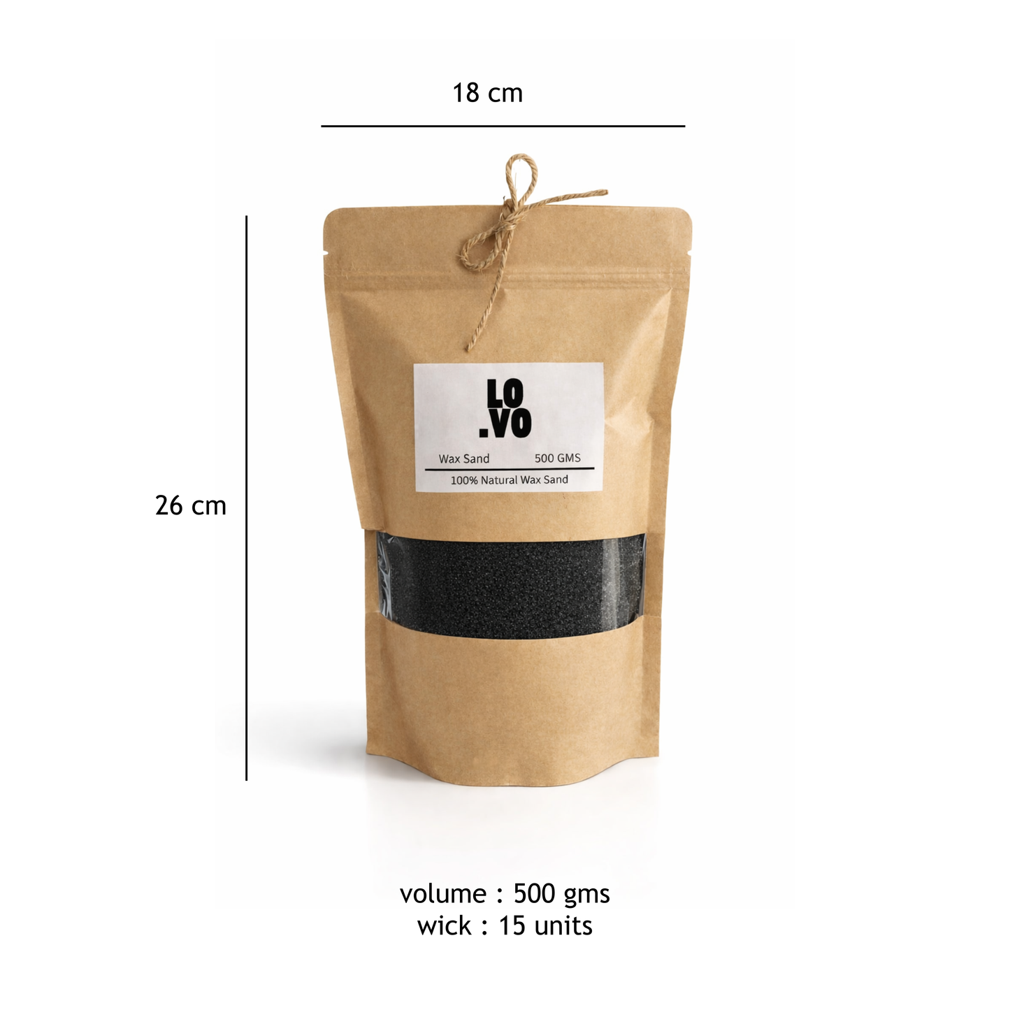 LOVO black wax sand candle luxury modern eco candle UAE Dubai