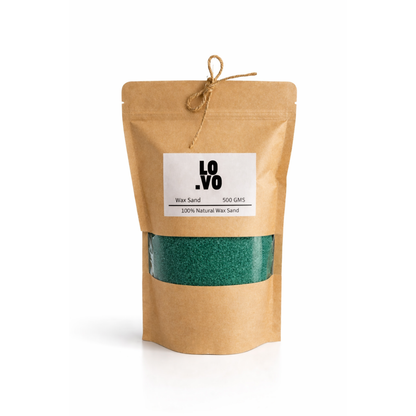 LOVO green wax sand candle eco-friendly natural candle UAE Dubai