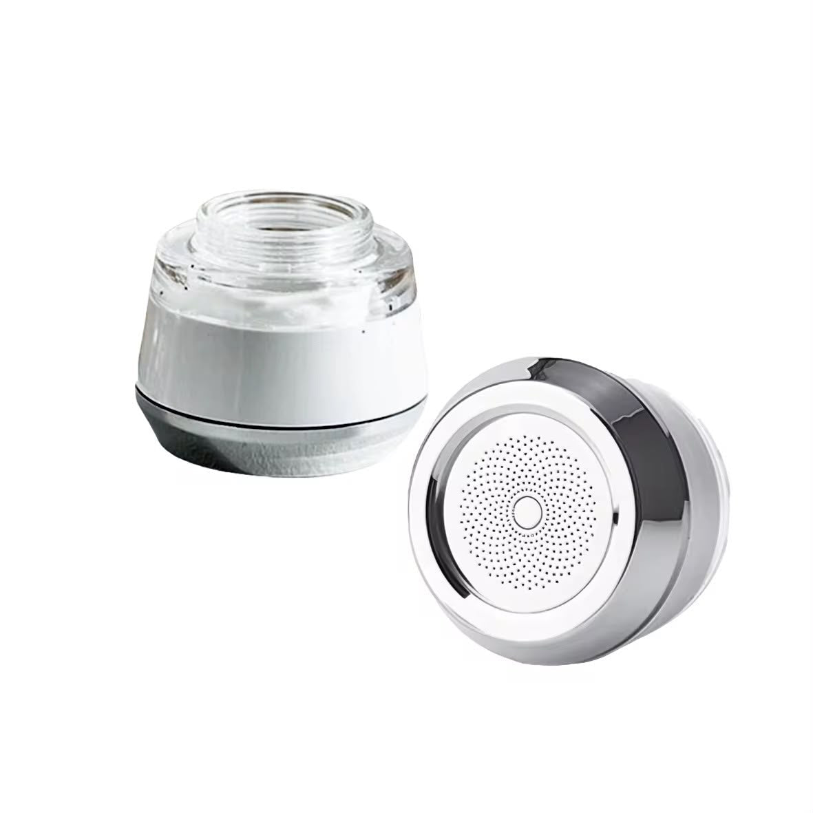 LOVO faucet water filter front and connection views