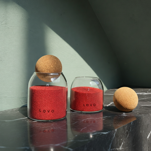 LOVO red wax sand candle festive eco candle Eid UAE Dubai