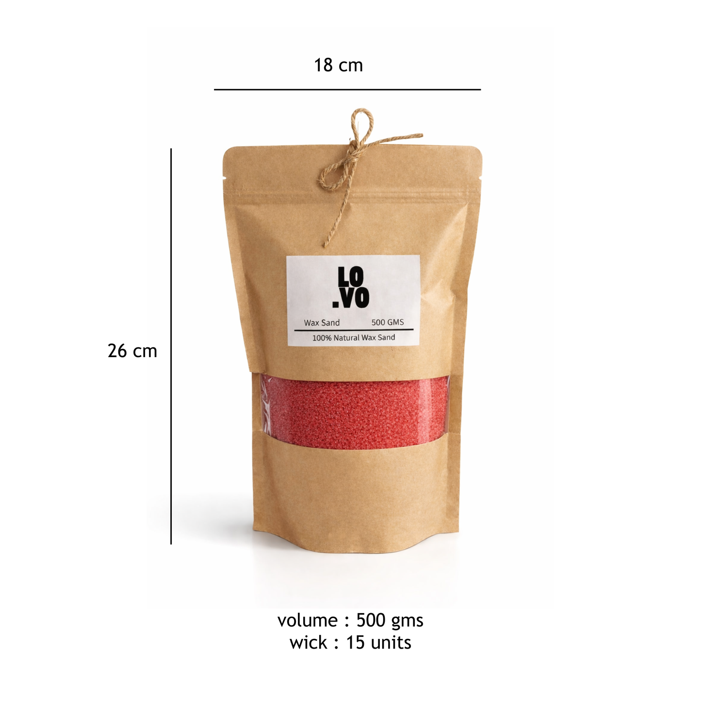 LOVO red wax sand candle festive eco candle Eid UAE Dubai 