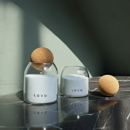 LOVO white wax sand candle eco-friendly DIY candle UAE Dubai
