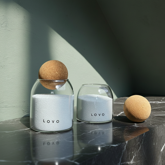 LOVO white wax sand candle eco-friendly DIY candle UAE Dubai