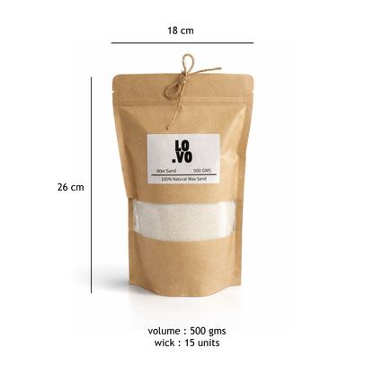 LOVO white wax sand candle eco-friendly DIY candle UAE Dubai